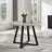Roundhill Furniture Edo 5-Piece Dining Set, Round Trestle Table And 4 Upholstered Chairs, Gray And  Yellow-241755315