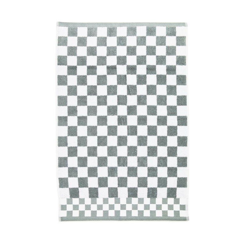 Plum Check Hand Towel, Silver/Gray/White