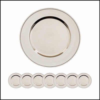 8 Pack Plastic Charger Plate, D13"