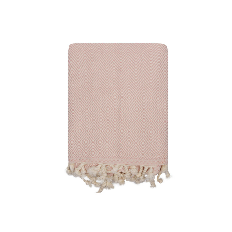 Serviette de plage 100% coton Lawlor, Rose