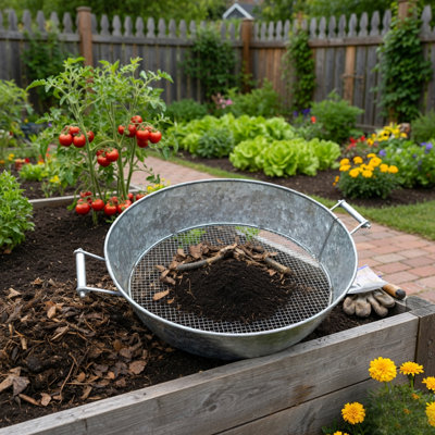 Keally Metal Weather Resistant Compost Sifter