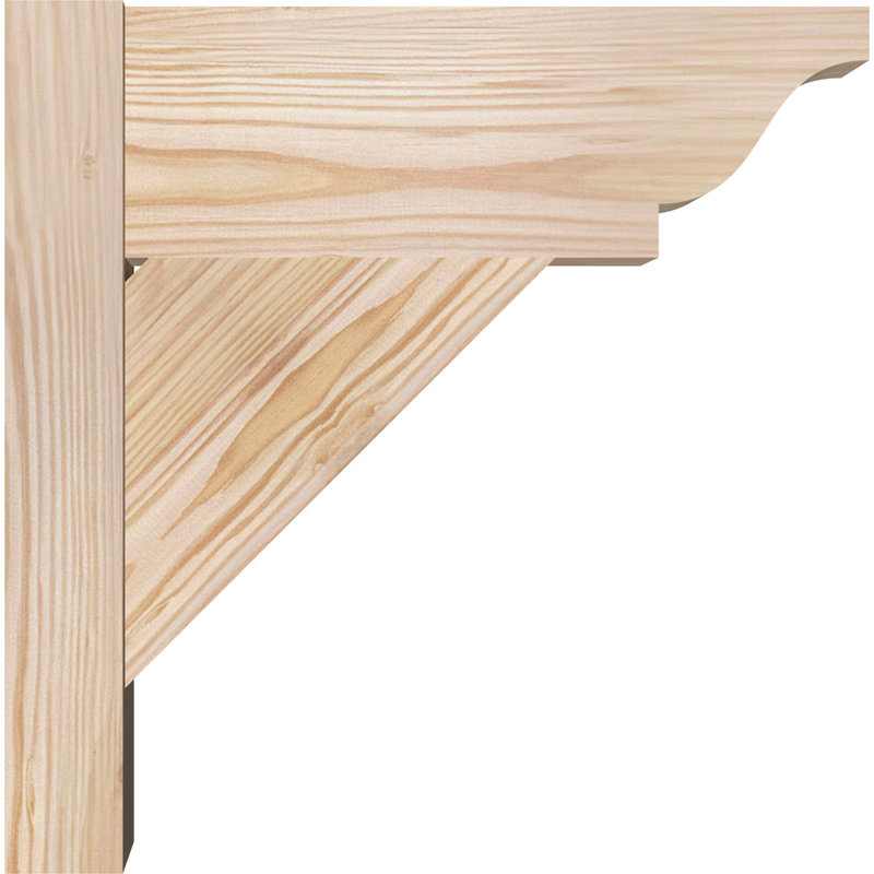 Persienne traditionnelle en bois rustique, Sapin Douglas de 5 1/2 po (lisse), P 12 po x H 12 po