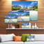 «Beach with Coconut Palm Trees», reproduction de photo sur toile tendue-382235488
