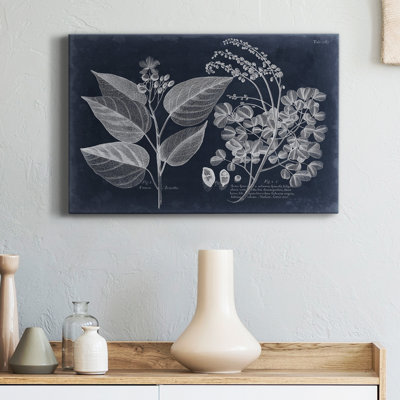 «Foliage On Navy III», reproduction sur toile tendue