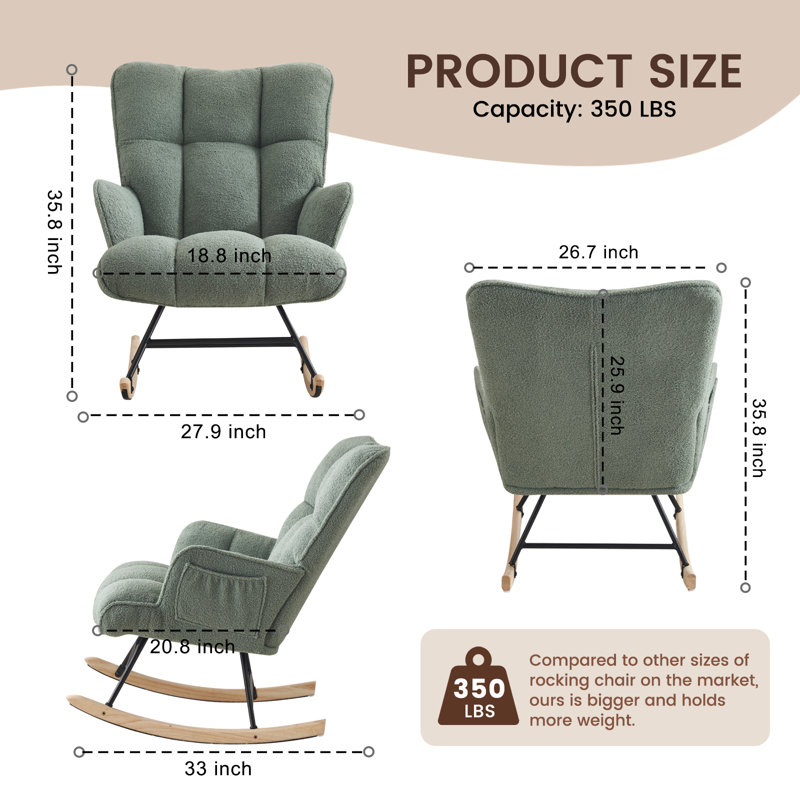 Fauteuil à bascule rembourré Big Nursery
