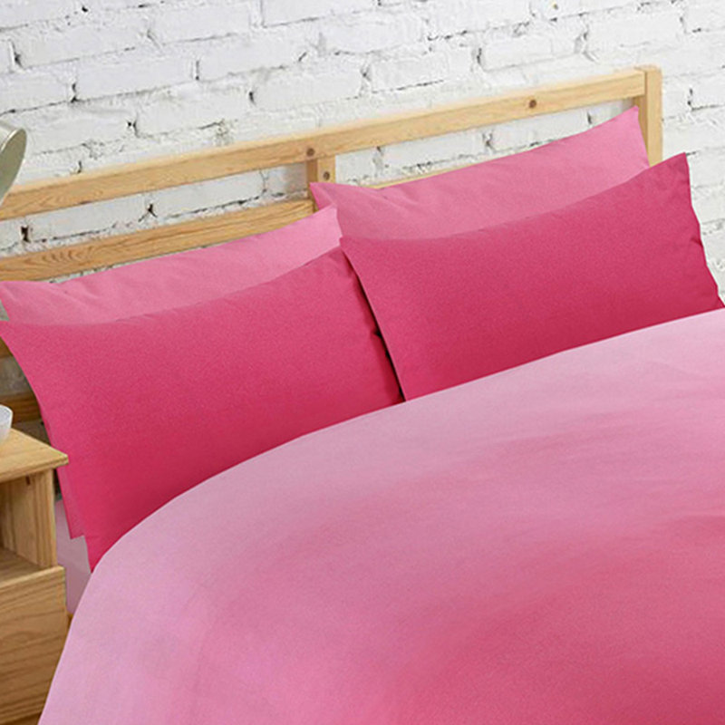 Odhren Solid Colour Duvet Cover, Pink