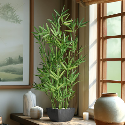 Faux bambou Millsots en pot décoratif 30 po Millsaps