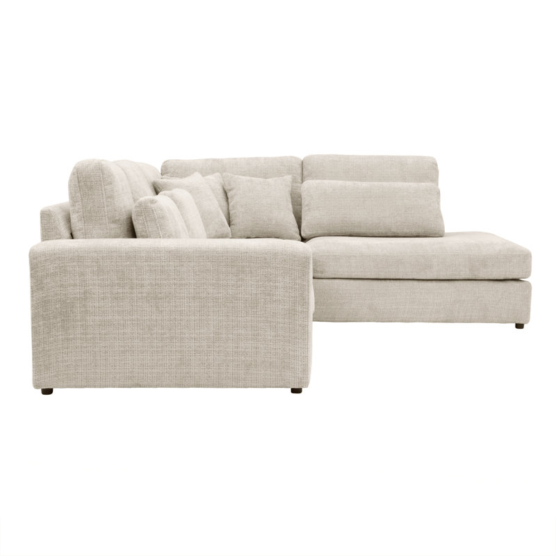4 Seater Corner Sectional, Cream, Right Hand