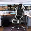 JL Comfurni JD-S0 Adjustable Reclining Ergonomic Faux Leather Swiveling PC & Racing Game Chair with Footrest-86593339