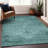 Premium Machine Washable Kiyondrea Teal Rug-194258970