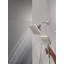 Pomme de douche carrée double 2 en 1 avec douchette à 5 réglages 1,75 GPM Nickel brossé Spotshield-121869781