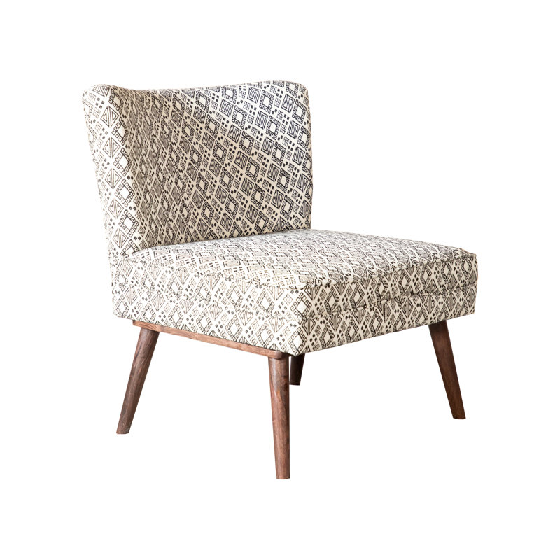 Fauteuil de chambre Troutdale, Noir géométrique