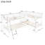 Lit superposé simple en L en gris. Bois massif pour la longévité. Options d'utilisation polyvalentes. Améliore l'ambiance de la chambre à coucher. Aucune boîte à ressorts nécessaire. Coffre-fort avec garde-corps. Dimensions de 76 po x 39 po. Poids-126433538