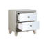 Table de chevet 1pc avec 2 tiroirs Glam Style