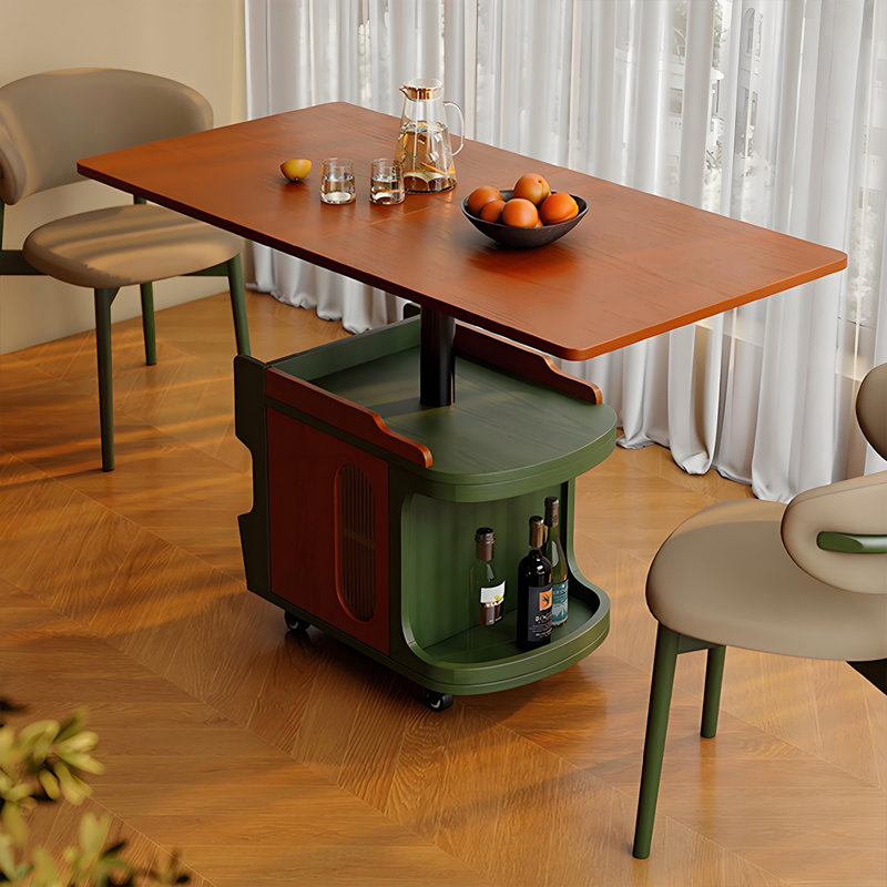 47.09"Brown Solid Wood Mobile Coffee Table