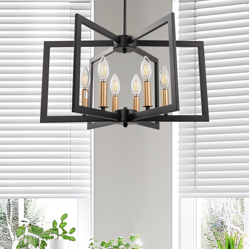 Lustre géométrique à intensité variable 6 lumières Kamauri