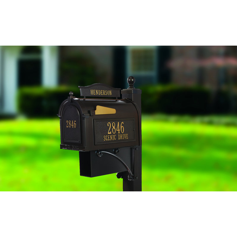 Ultimate Post Mounted Mailbox, Black, Yes