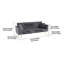 Canapé-lit en velours convertible avec 2 coussins-123368491