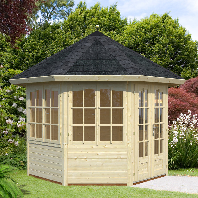 Veronica 9.5 x 9.5 Ft. Tongue & Groove Corner Summer House