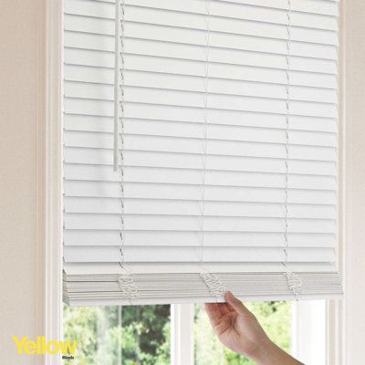 Cordless 2" Inch Faux Wood Blinds with Valance - Horizontal Venetian Blinds - Light Filtering and Room Darkening