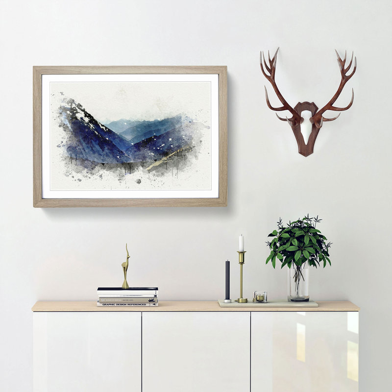 Trail in the Annapurna Circuit Nepal in Abstract - Framed Print, Oak, 35cm H x 50cm W x 2cm D