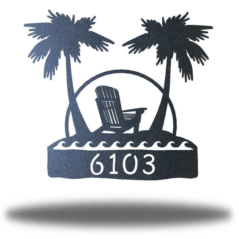 Plaque murale Auton Beach, Noir, H 30 po x l 30 po x P 0,0125 po, Oui