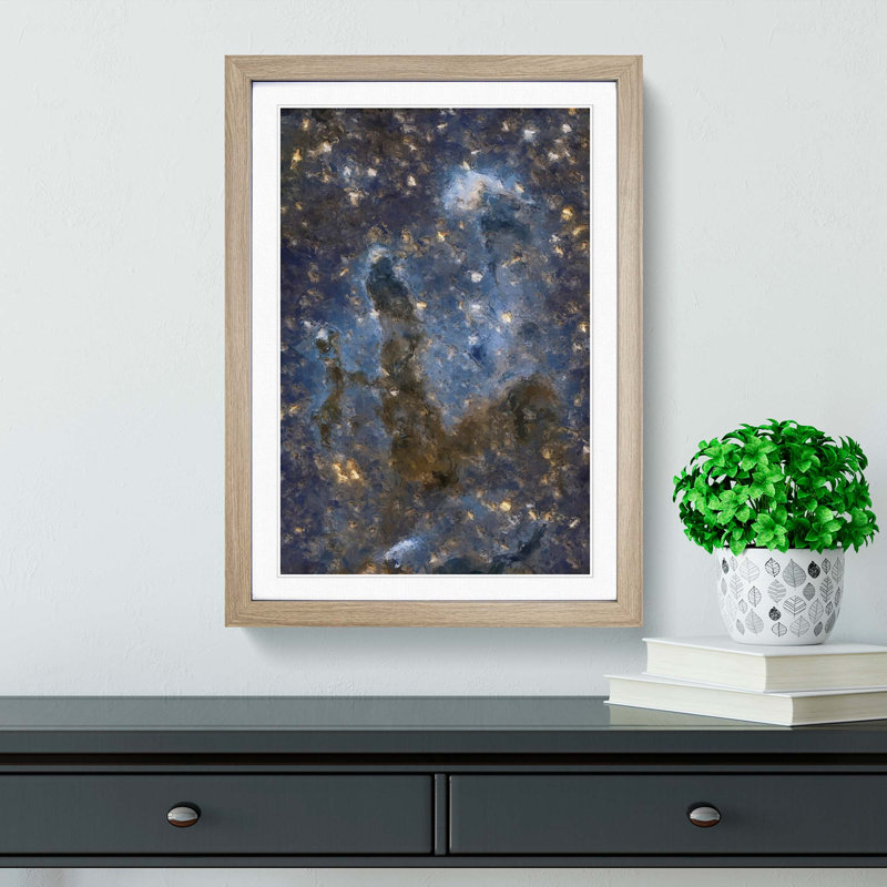 Universe in Abstract Vol.12 - Picture Frame Graphic Art Print, 36cm H x 27cm W x 2cm D, Oak Framed