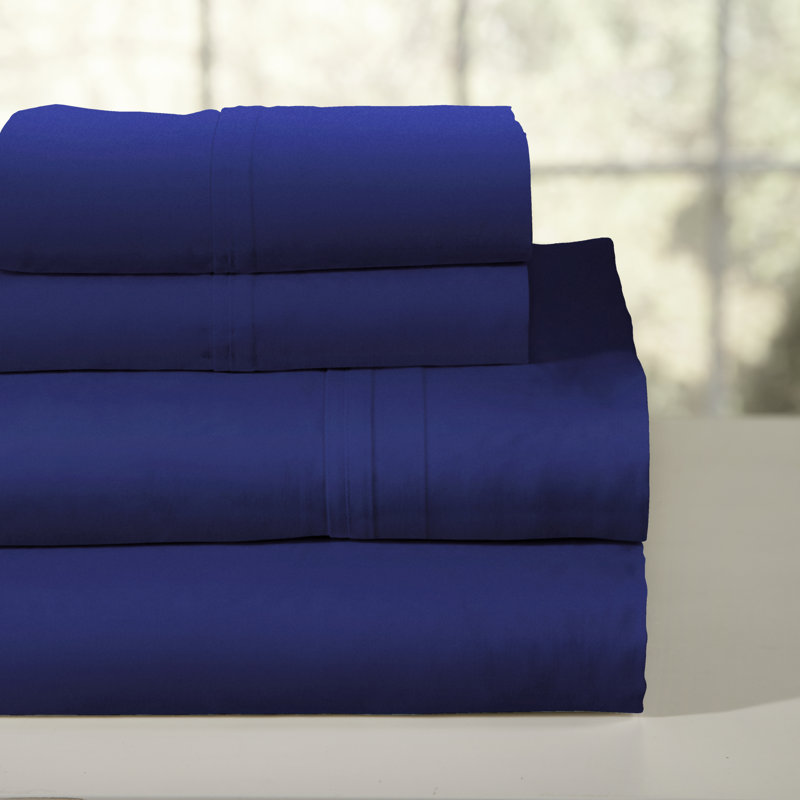 Percale Sheet Set, Estate Blue, Twin