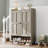 Aleatha 6-Tier 24 Pairs Shoe Cabinet With Doors And Adjustable Shelves For Entryway-9271340