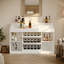 56.3" Wide Step Design Wine Rack With USB LED Light