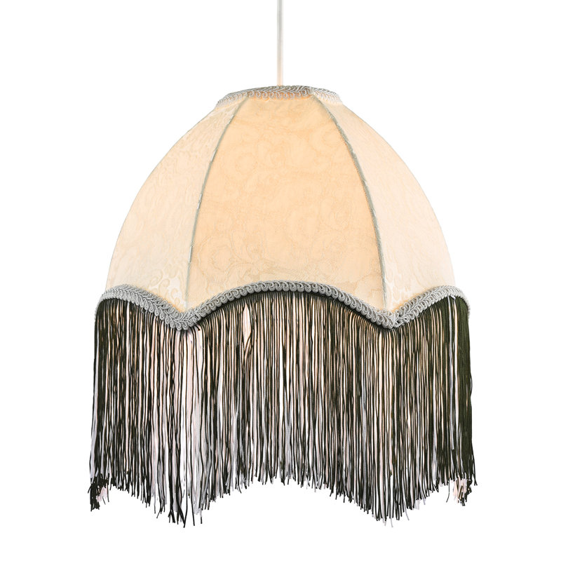 20cm H Cotton Empire Lamp Shade ( Screw On ), Green