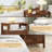 20" Large Nightstand Set of 2 with Charging Station, Solid Round Post Legs, 2 Drawers End Table with Open Shelf-118662942-118662941