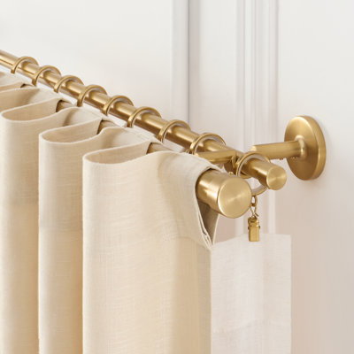 Cambria® Designer Series, Premium 1-1/8 in Larger Dia with 5/8 in back rod, Non-Adjustable Double Curtain Rod, Designer Brackets