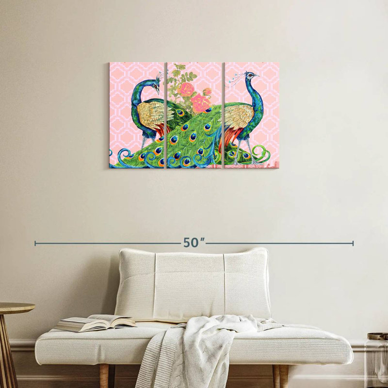 Peacock Parade, 20" H x 33" W