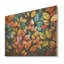 Abstrait, feuilles, collage sauvage I - feuilles, art mural sur bois de pin naturel-101402461