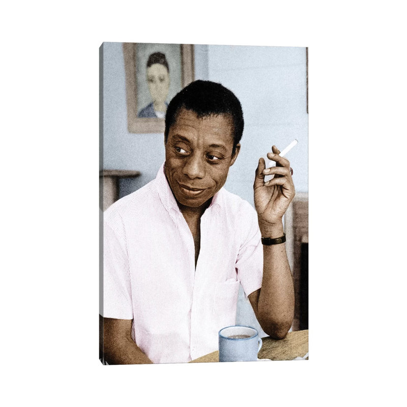 James Baldwin (1924-1987) par Granger-impression, Pas de tapis, H 26 po x l 18 po x 1,5 po, Toile tendue