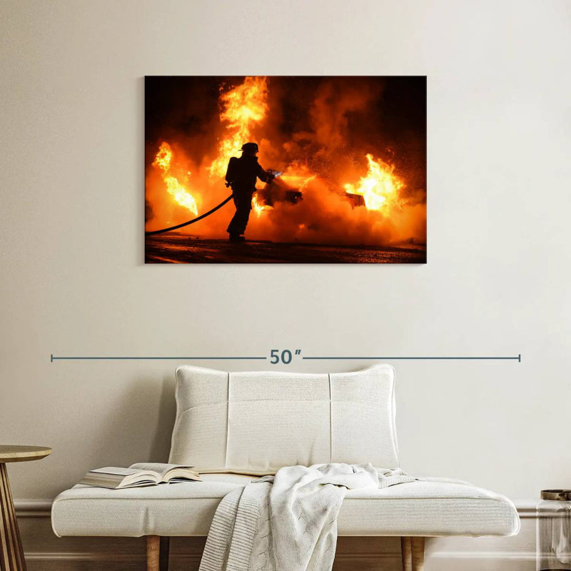 Lelar Fireman, 24" H x 36" W