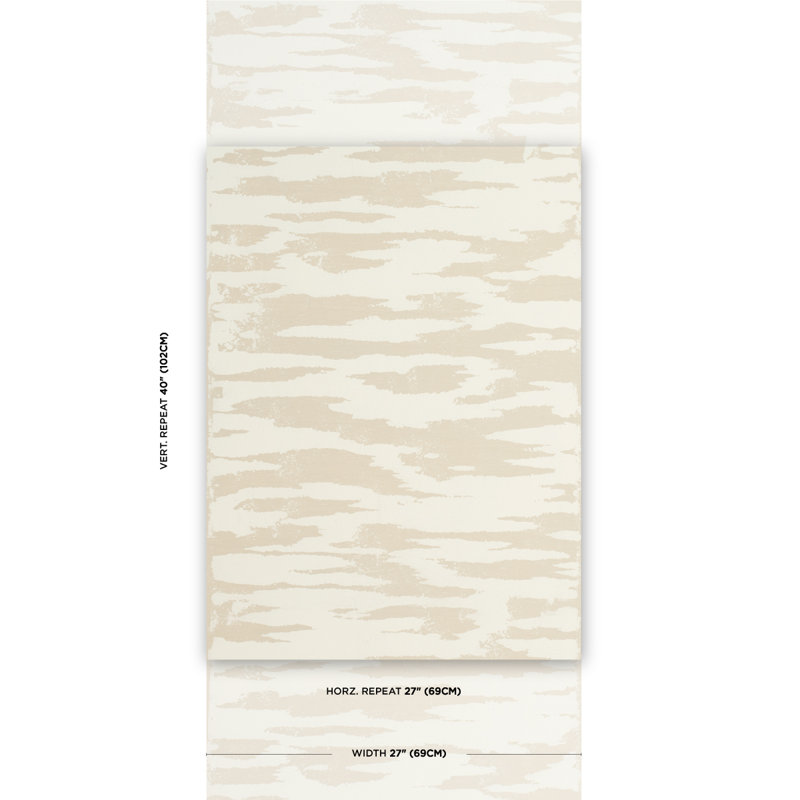 Schumacher x Celerie Kemble Plastered Manuscript Wallpaper, Arctic