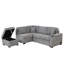 Canapé-lit en L de 84,75 po avec repose-pieds avec rangement en L 2 en 1 - idéal pour le salon, la chambre à coucher et le petit appartement (gris)-303870081