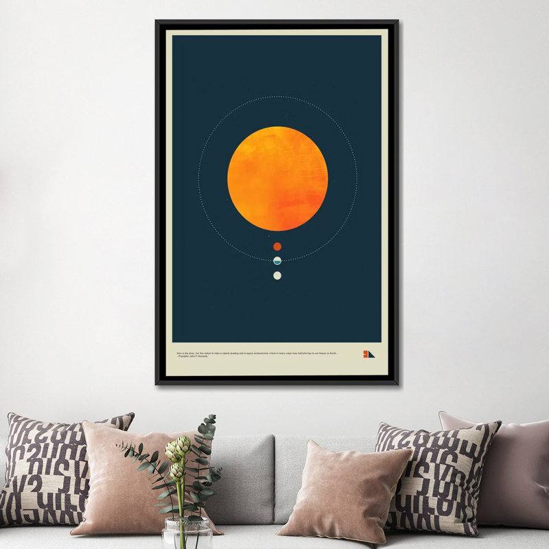 «Habitable Zone», impression sur toile, H 26 po x l 18 po x P 1,5 po, Toile avec cadre noir, Pas de tapis