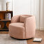 Fauteuil pivotant rembourré en lin avec repose-pieds-1350640583