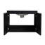 Meuble-lavabo 24 po avec lavabo en céramique. Porte à fermeture en douceur, noir. Armoire élégante