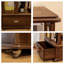 Bibliothèque rotative en bois massif Nut-Brown