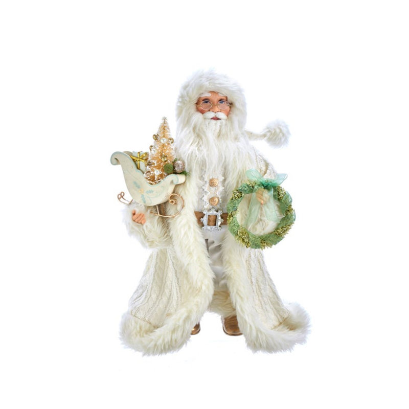 Kurt Adler Kringle Claus Collection Winter White Santa, 18in