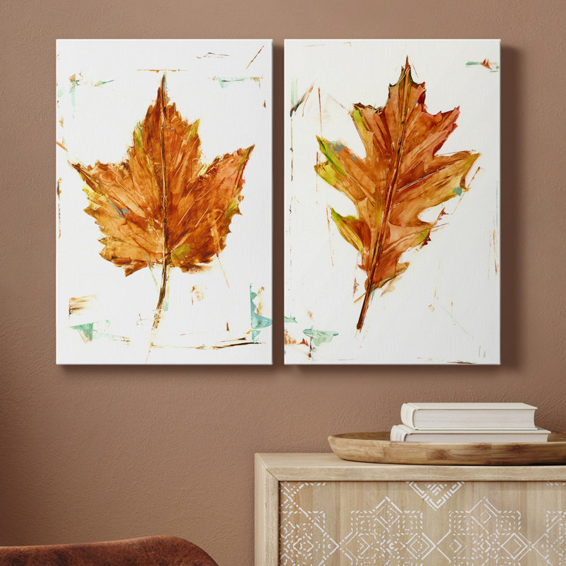 «Autumn Leaf Study I», toile tendue avec châssis de qualité supérieure - prête à être accrochée, H 27 po x l 32 po x P 1 po
