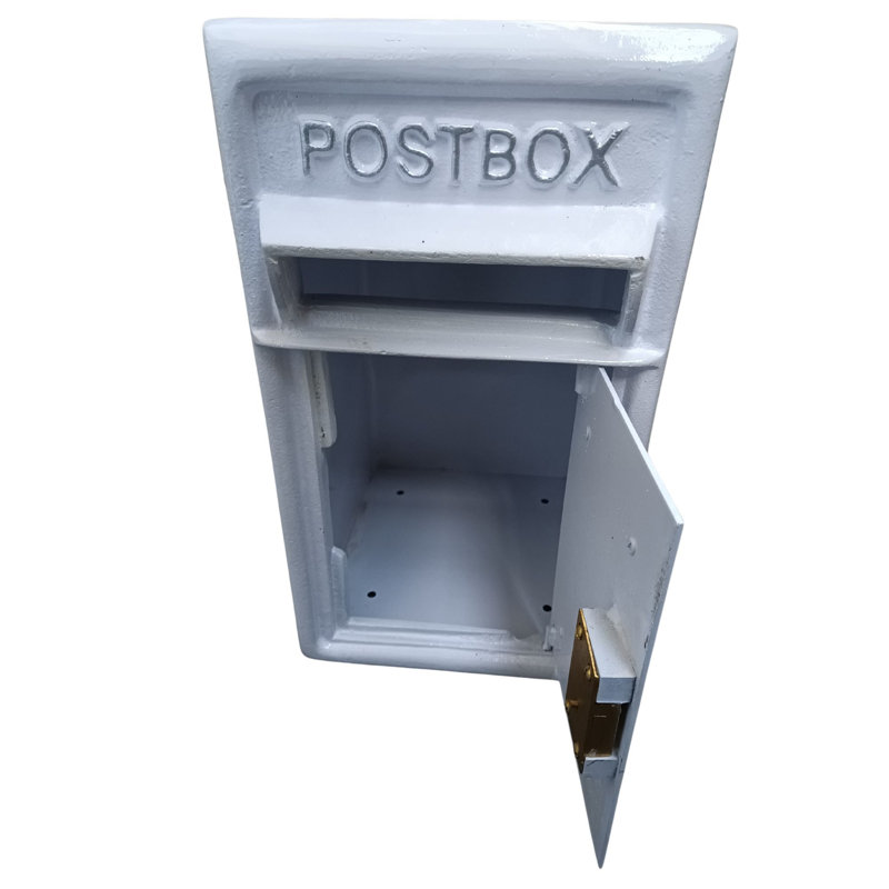 Lobato Metal Wall Mounted Post Box, White