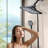 12" Rectangular Dual Shower Head Combo with 6-Spray Handheld Shower Wall Mount Matte Black-122060554