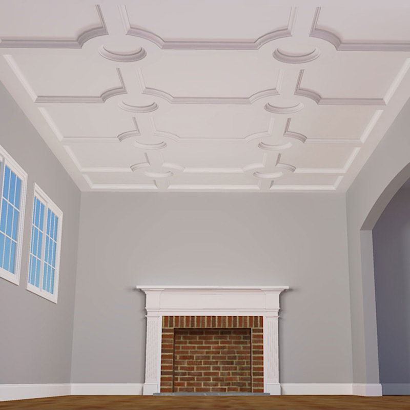 Périmètre de coin extérieur pour système de plafond traditionnel à caissons de 8 po