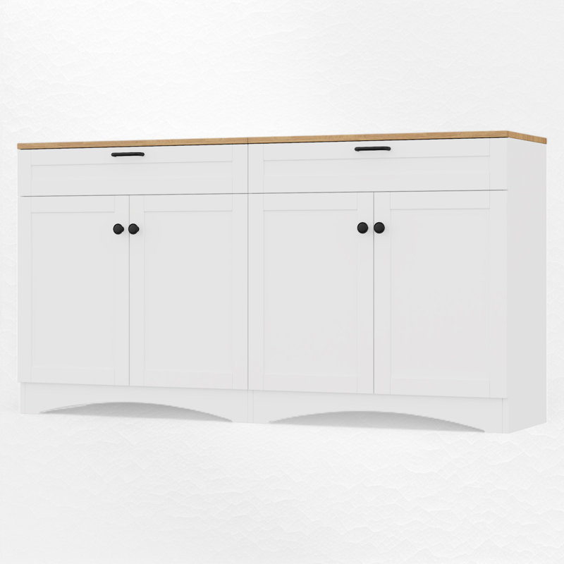 Meuble télé pour téléviseur de 70 po ou moins, Blanc