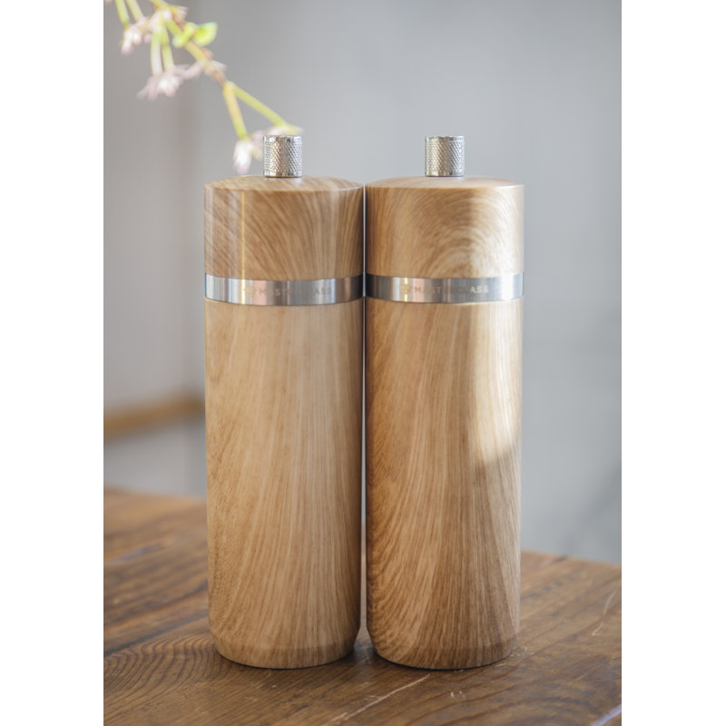 MasterClass Salt and Pepper Mill Set, Set of 2, Brown